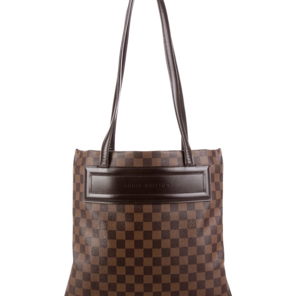 Louis Vuitton Brown Checkered Tote Bag